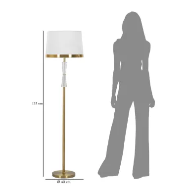 LAMPA PODŁOGOWA KRYSZTAŁOWA Ø 40X153 cm